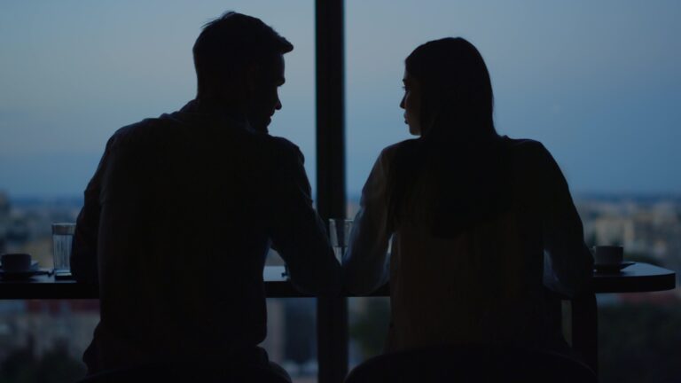 Silhouette eines Paares