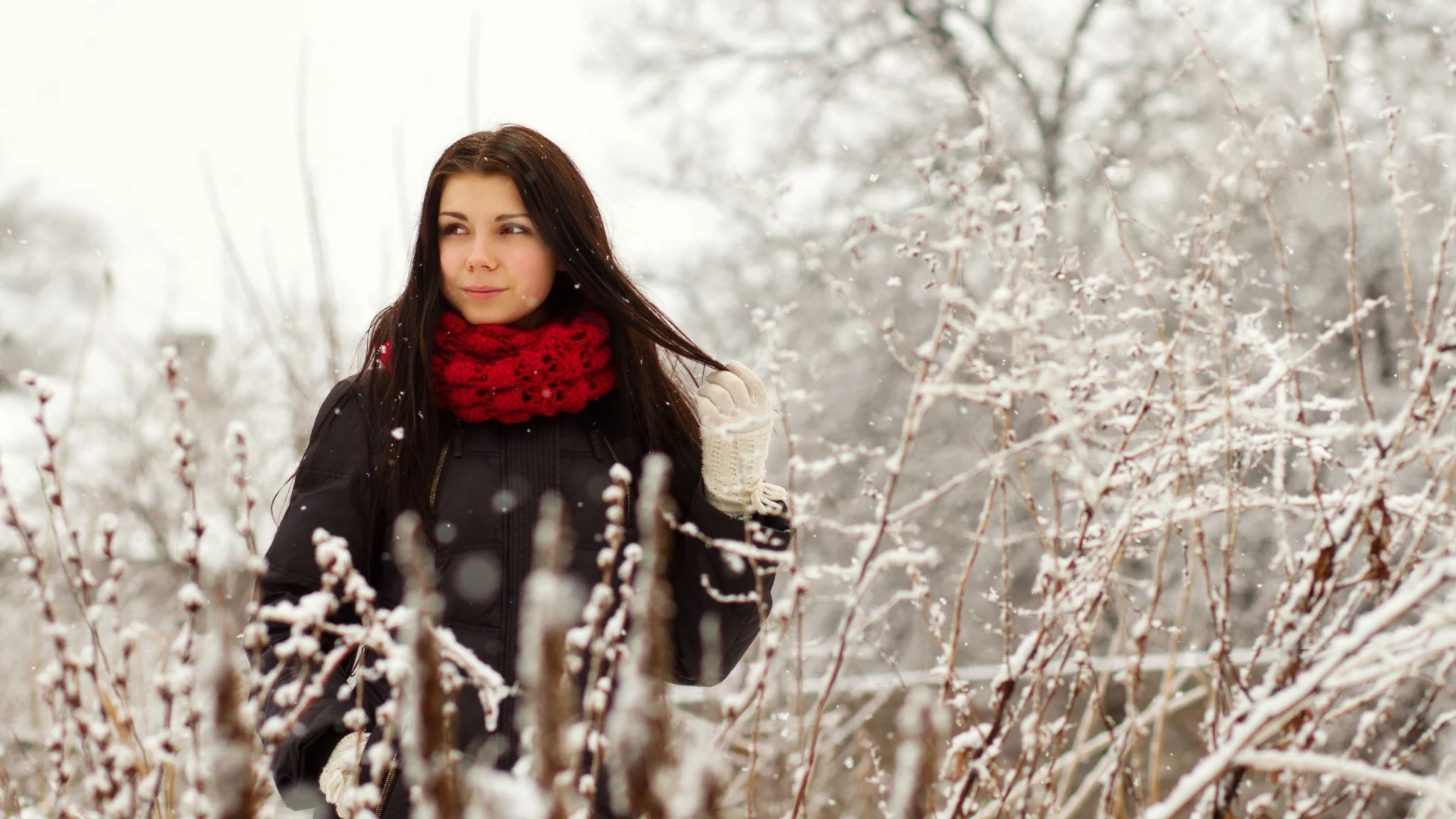 Frau im Winter