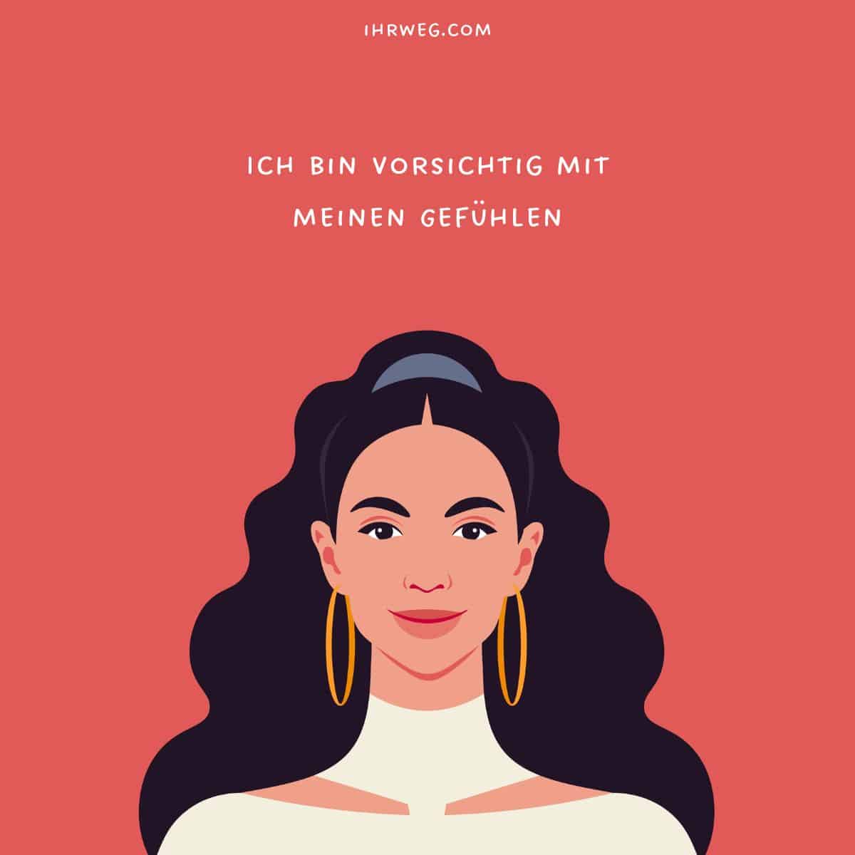 Frau, die vorsichtig mit meinen Gefühlen ist