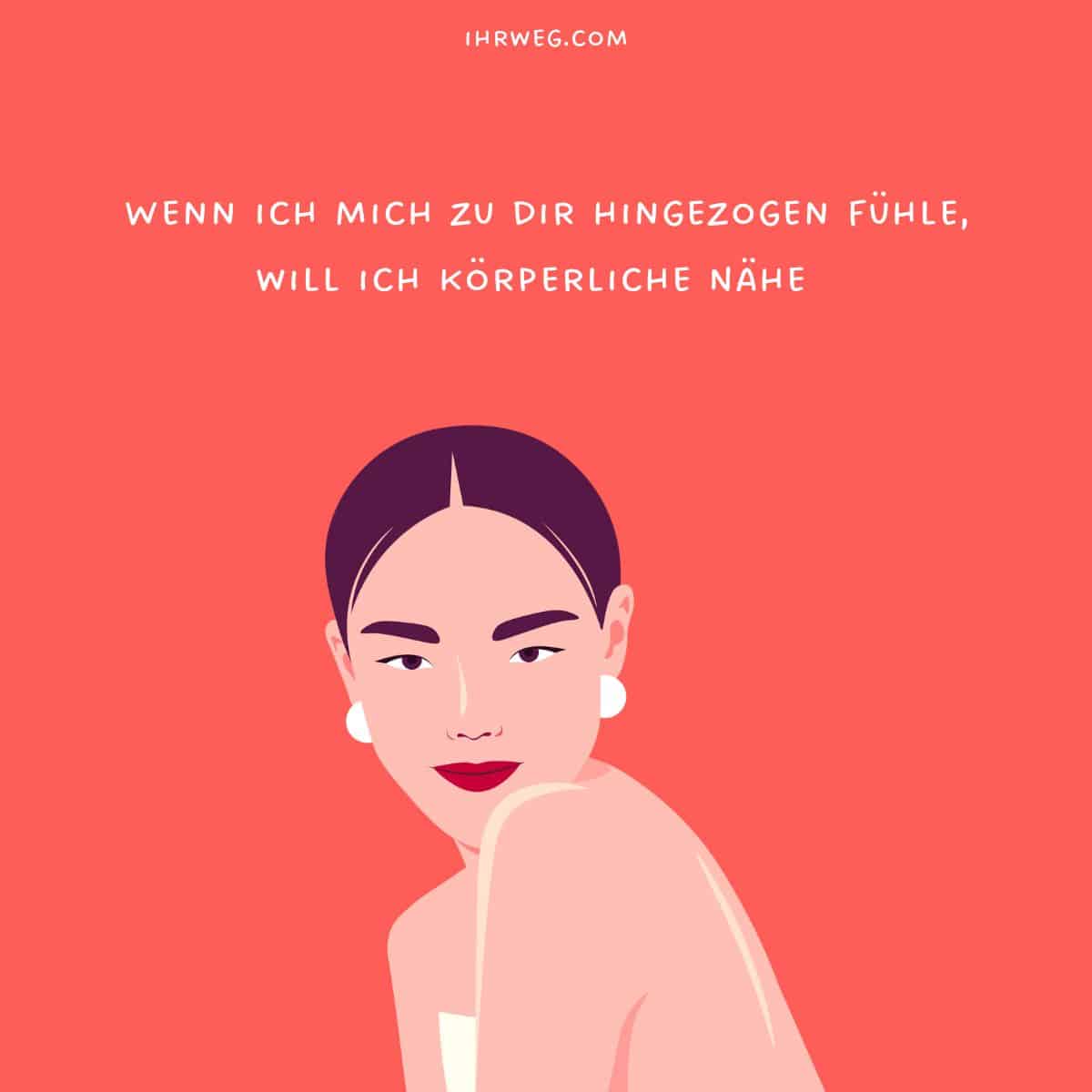 eine Frau, die körperliche Nähe zu ihrem Partner sucht