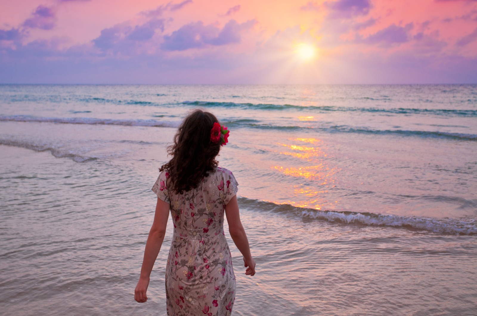Frau am Meer