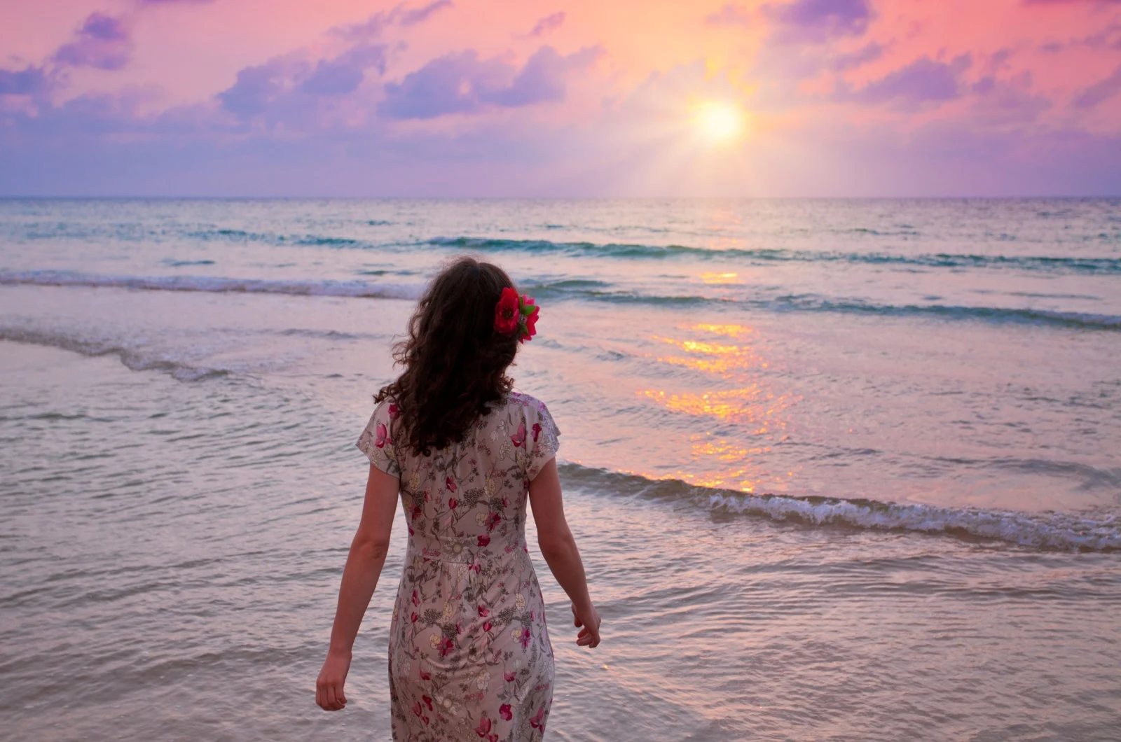 Frau am Meer