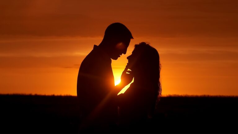 Silhouette eines Paares