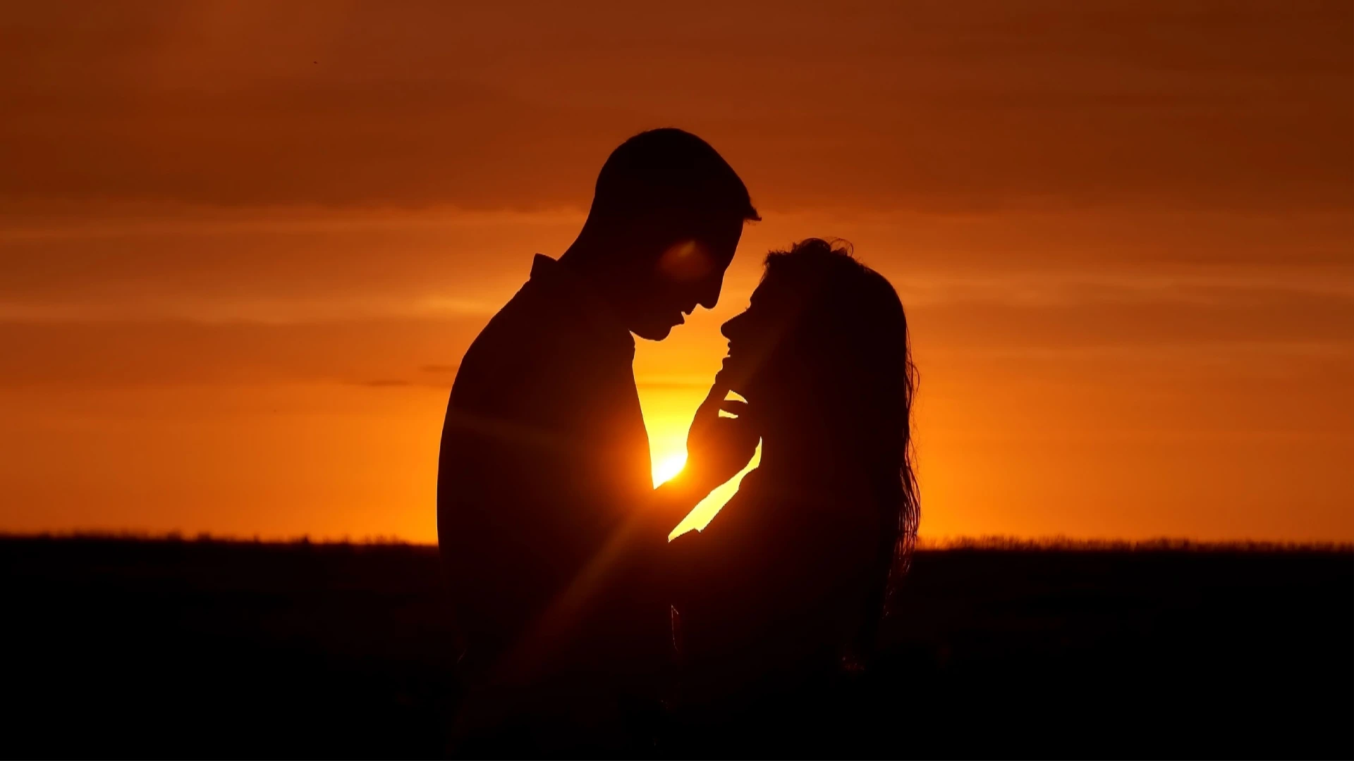 Silhouette eines Paares