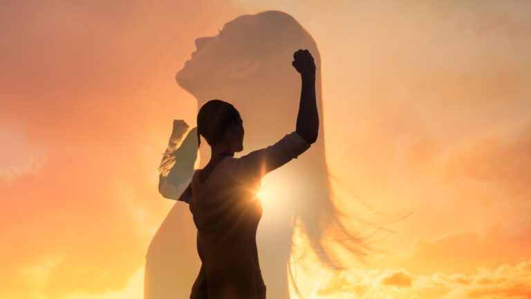 Silhouette einer Frau