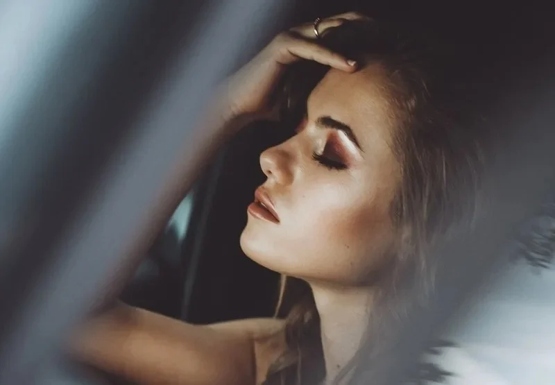 Frau mit Make up