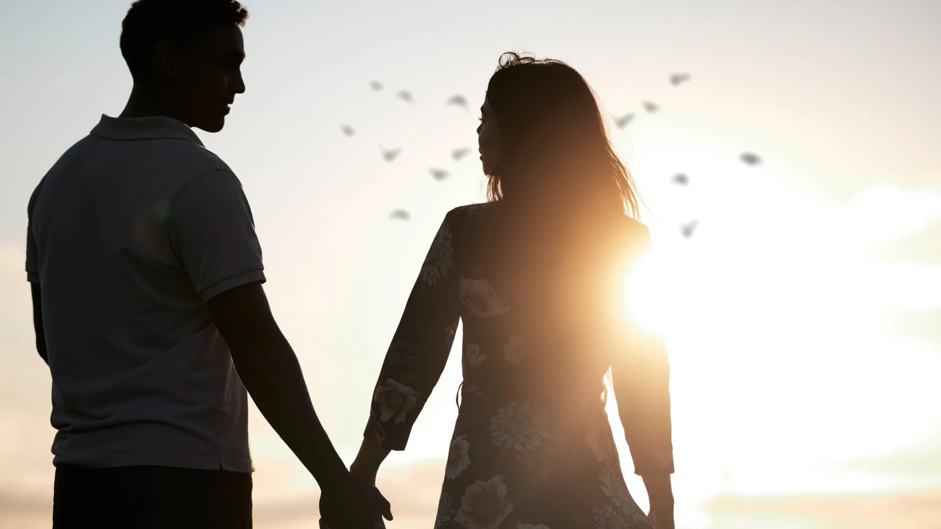 Silhouette eines Paares