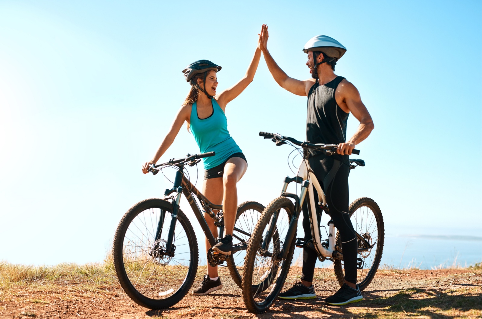 Paar beim Radfahren
