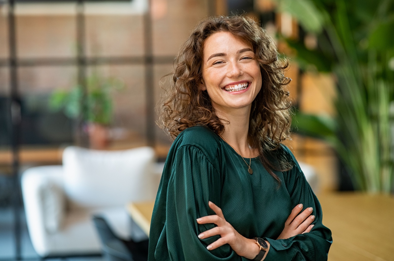 glueckliche Frau
