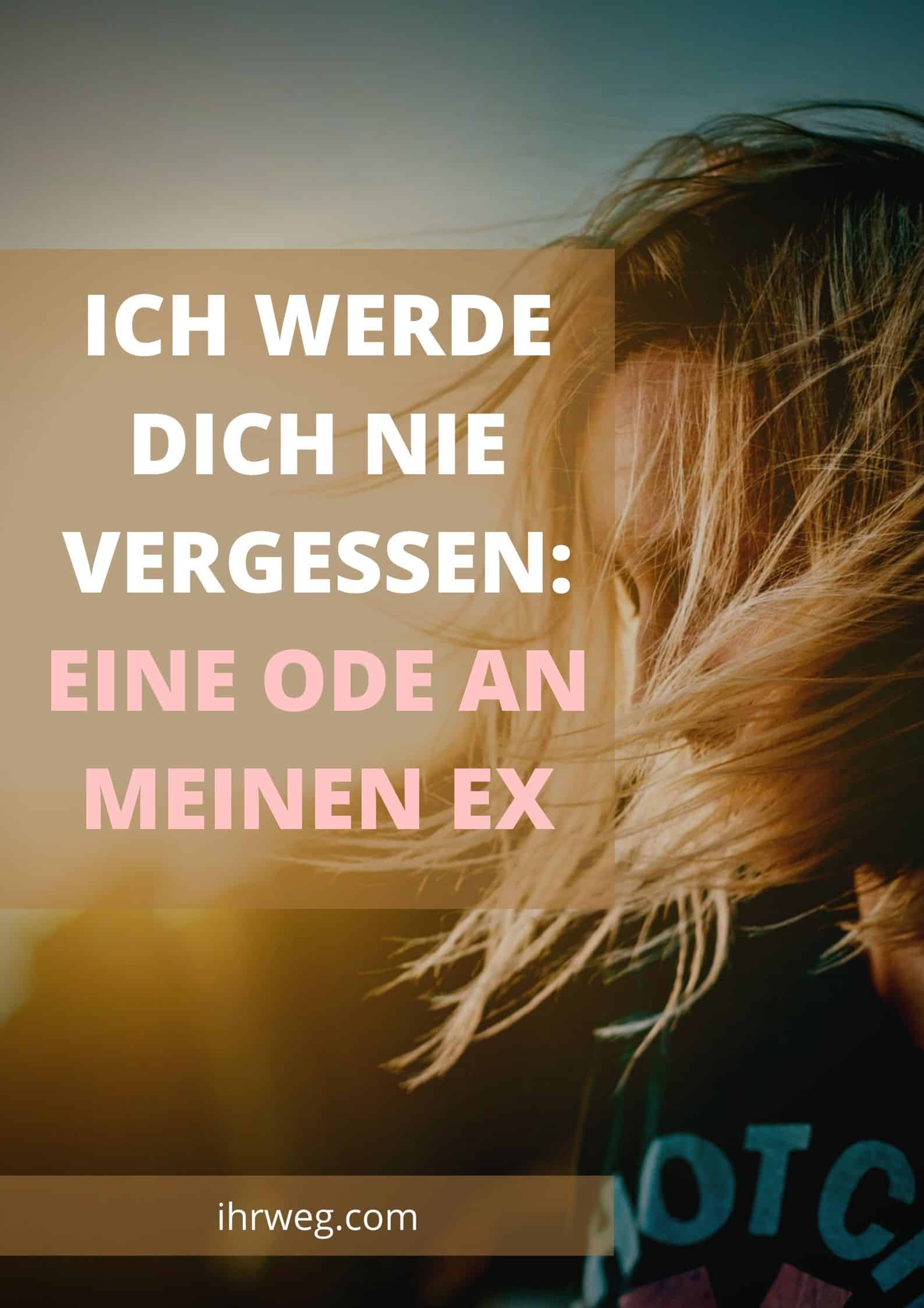Ich werde dich nie vergessen Eine Ode an meinen Ex