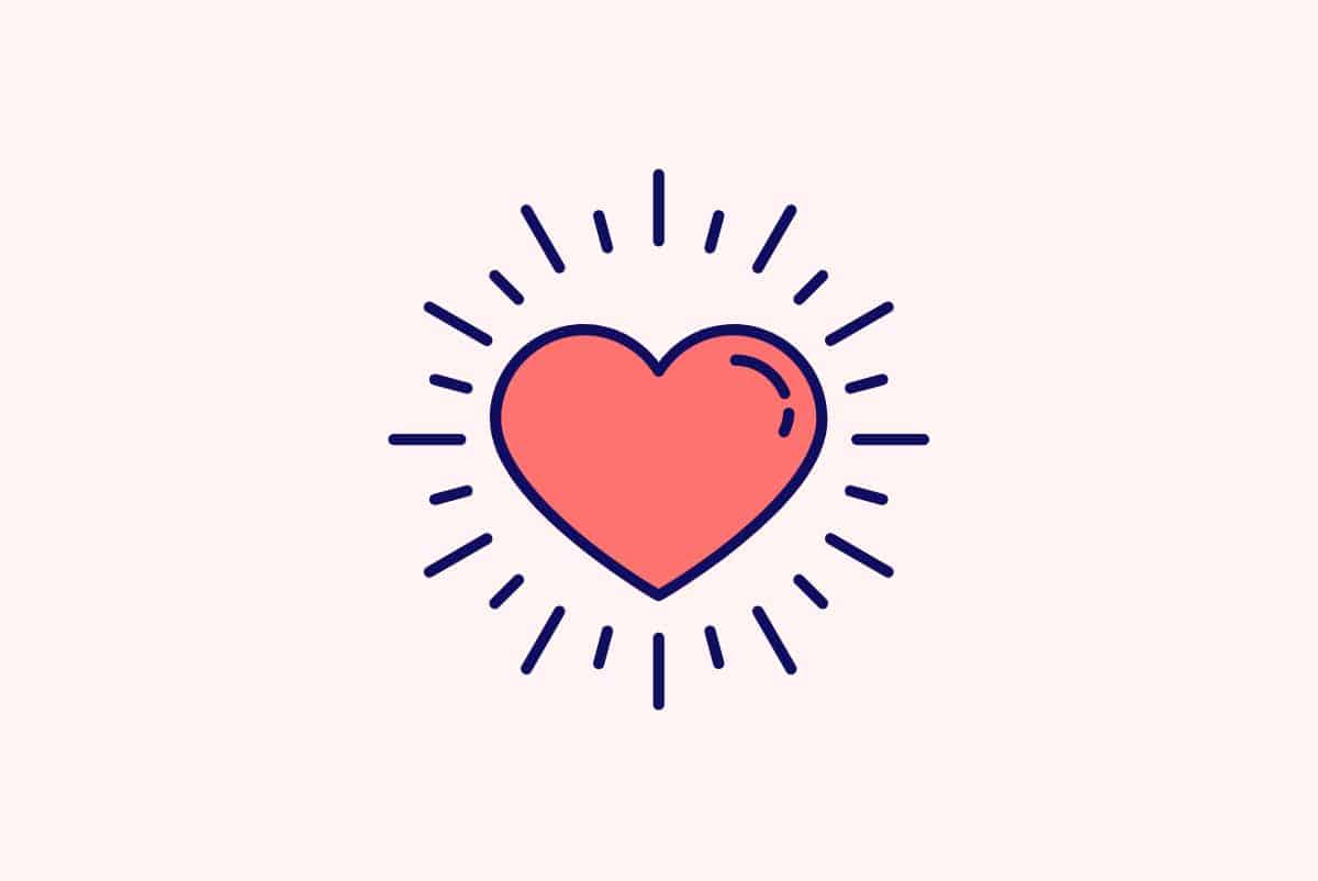 Zeichnung eines Herzens - visuelles Symbol der Liebe