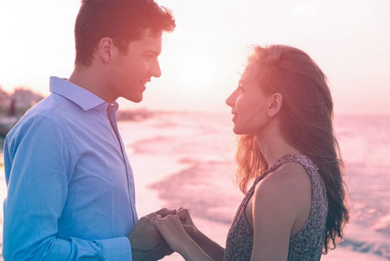 couple in love standing