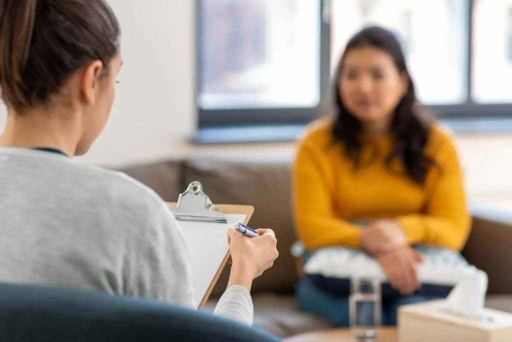 Frau beim Psychiater