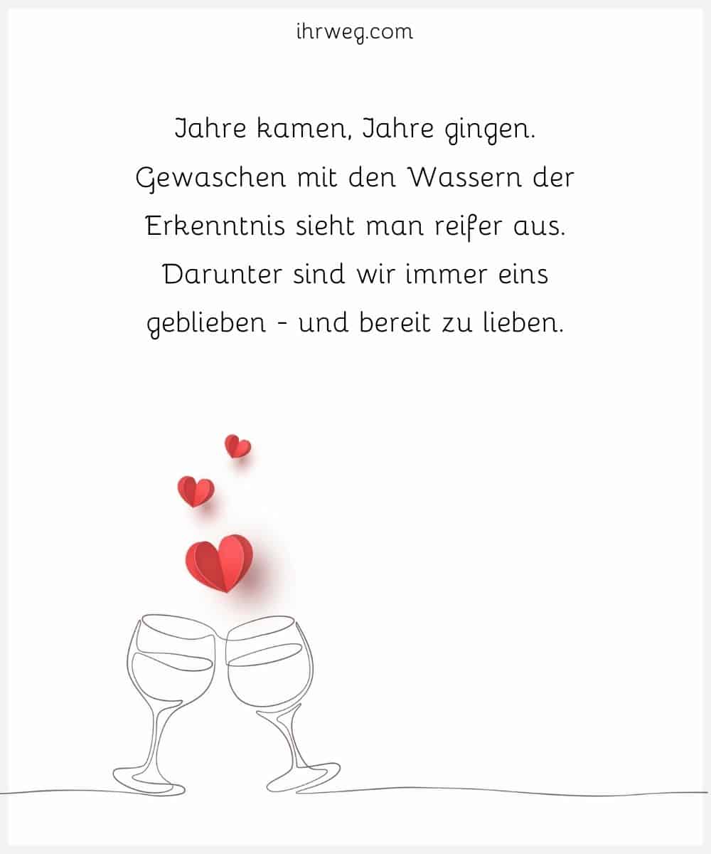 Spruch über die Liebe im Laufe der Jahre