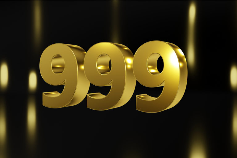 Nummer 999 Goldfarbe