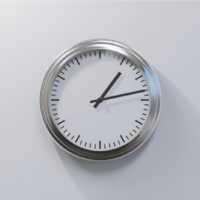 graue Uhr an der Wand