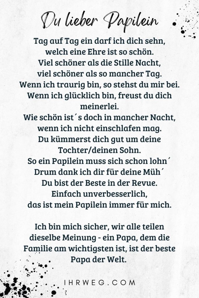 Dort Treffe Ich Dann Meinen Vater Text Die 95 schönsten Papa-Gedichte, die zum Weinen rühren