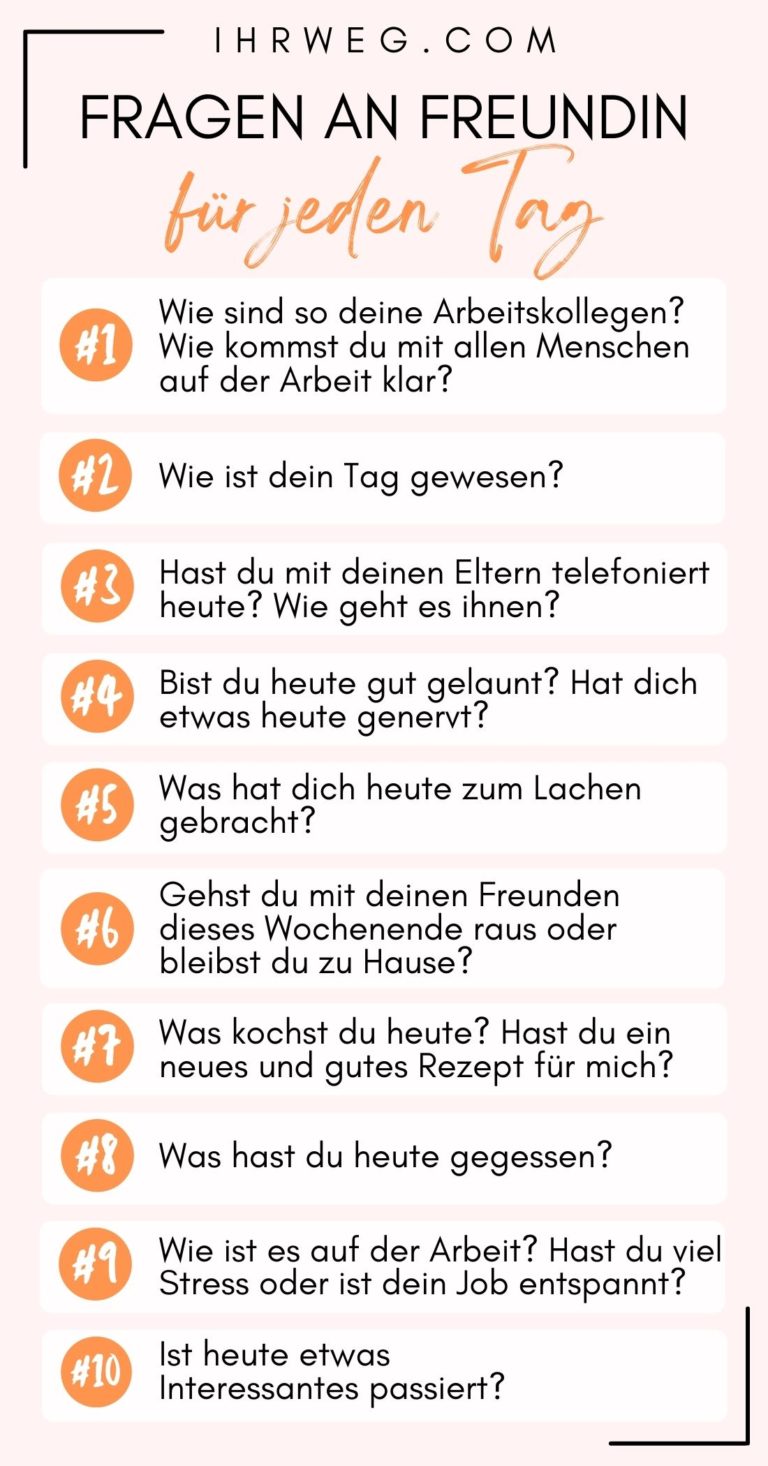 Fragen Die Ich Meinem Freund Stellen Kann