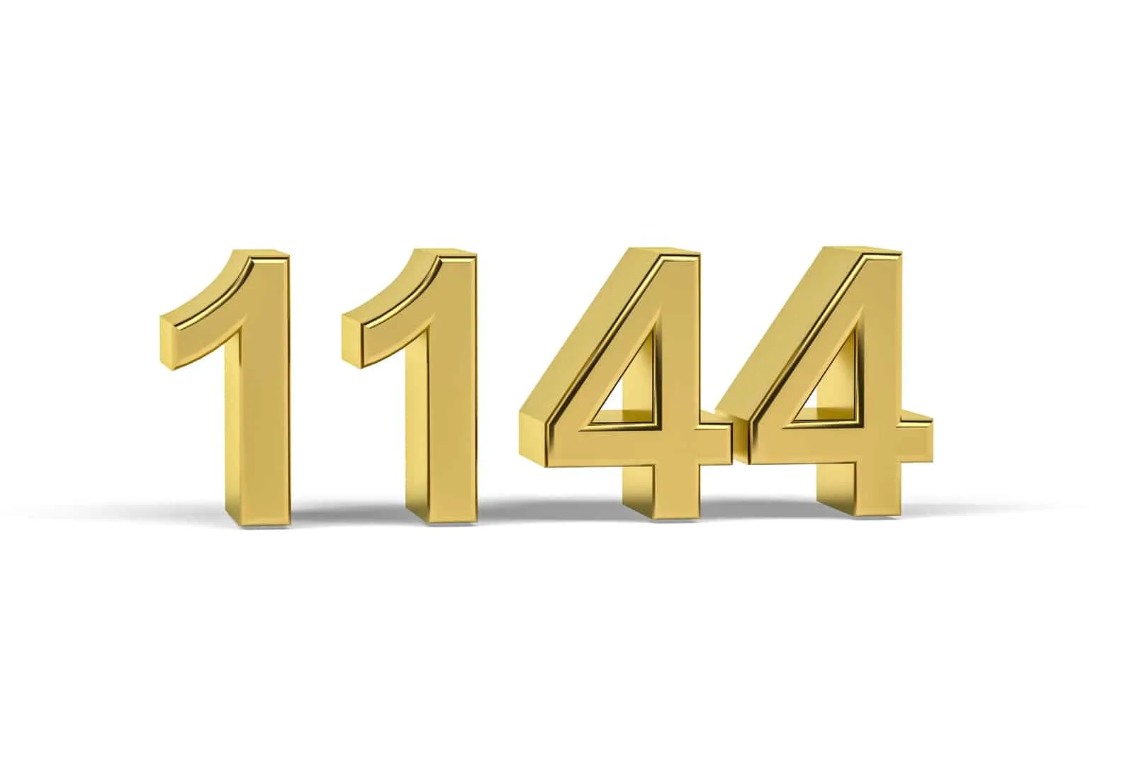 Goldene 3d-Nummer 1144