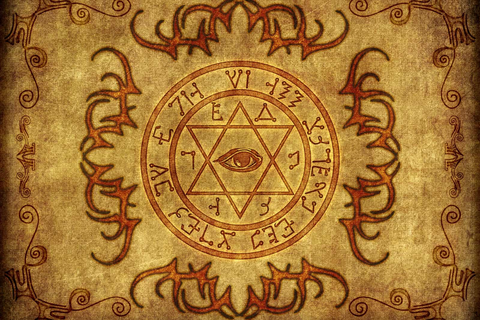 Hexen-Symbole Runen Auge