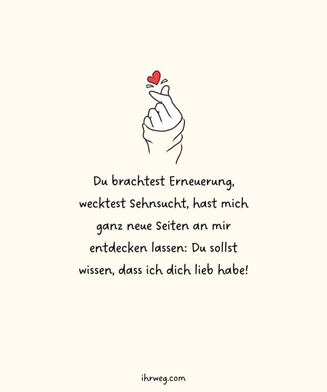 55+ süßeste Ich hab dich lieb Sprüche für deinen Lieblingsmensch
