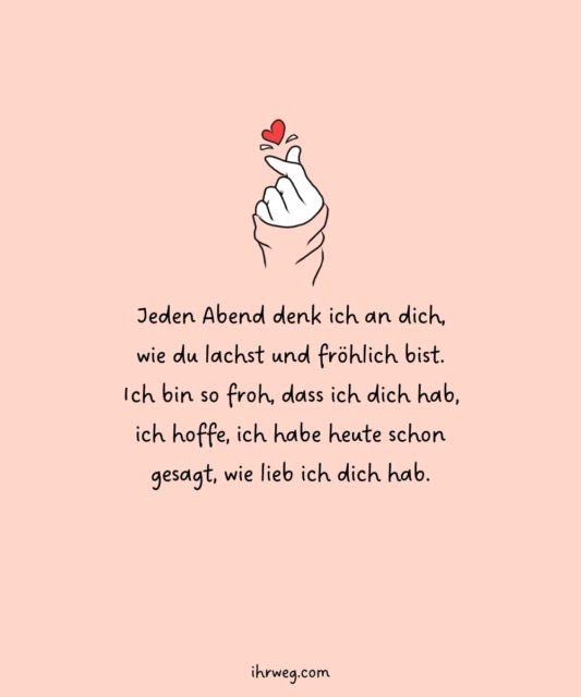 55+ süßeste Ich hab dich lieb Sprüche für deinen Lieblingsmensch