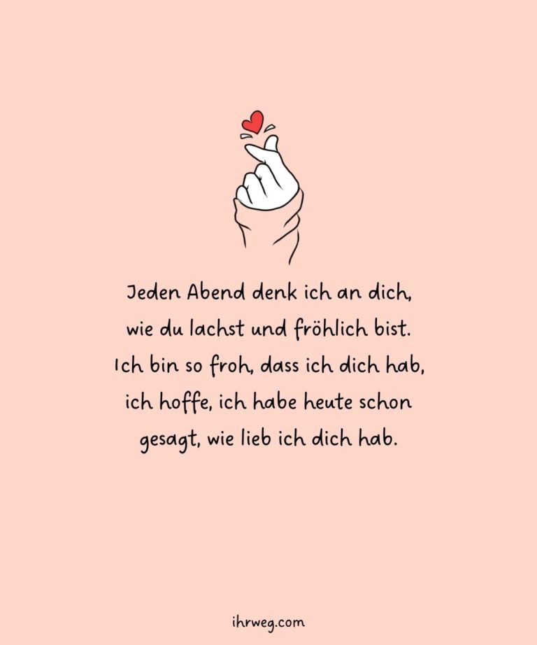 55+ süßeste Ich hab dich lieb Sprüche für deinen Lieblingsmensch
