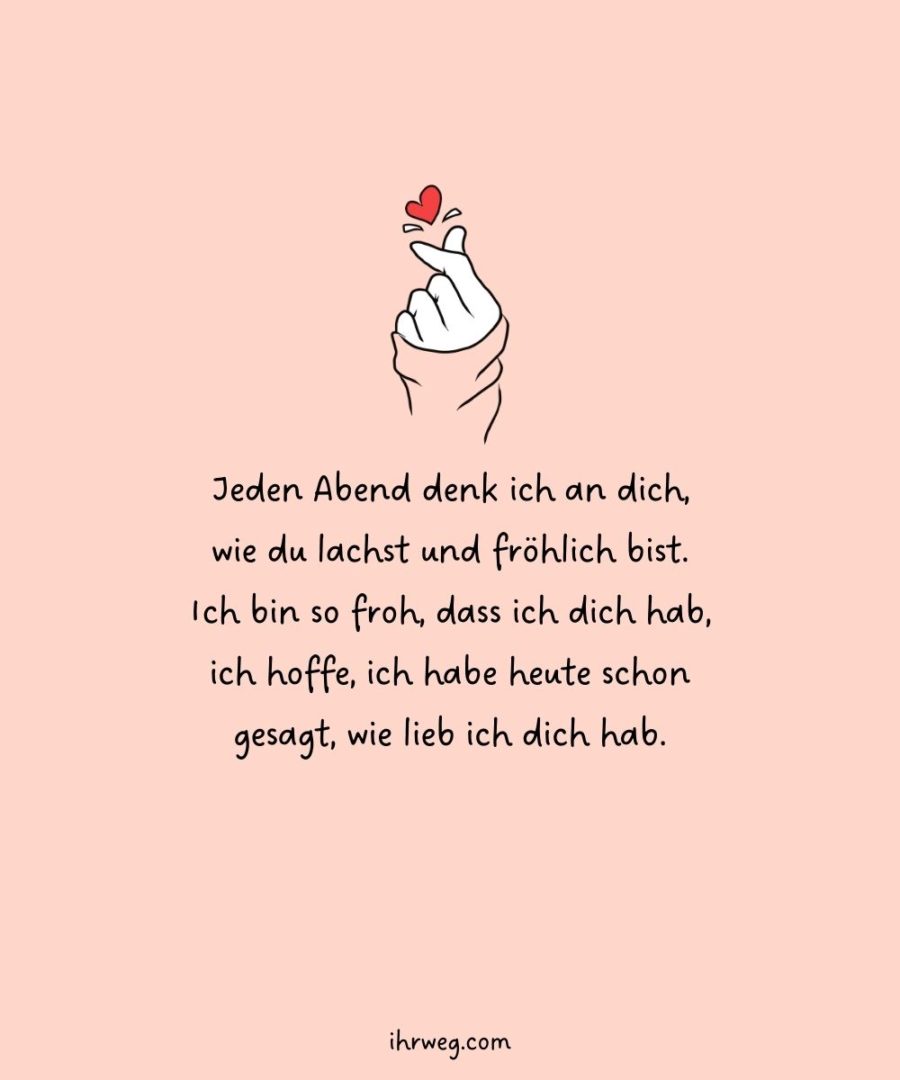 55+ süßeste Ich hab dich lieb Sprüche für deinen Lieblingsmensch
