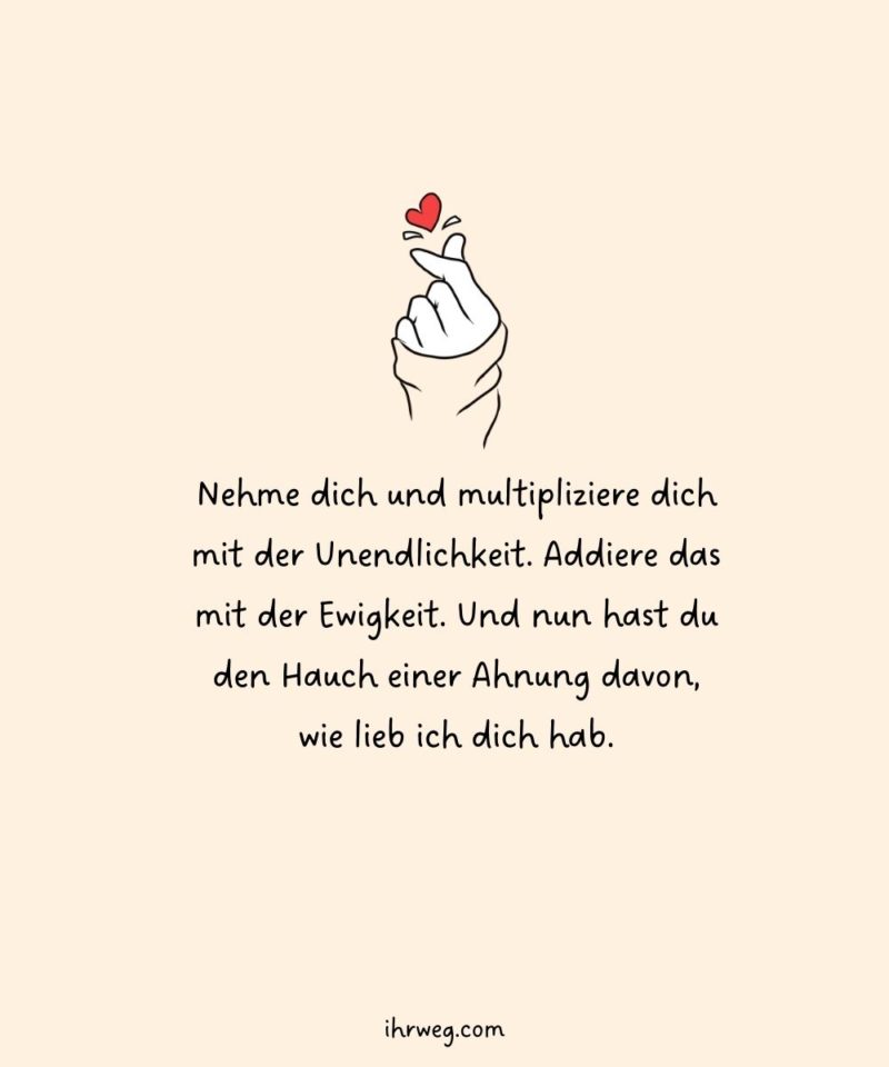 55+ süßeste Ich hab dich lieb Sprüche für deinen Lieblingsmensch