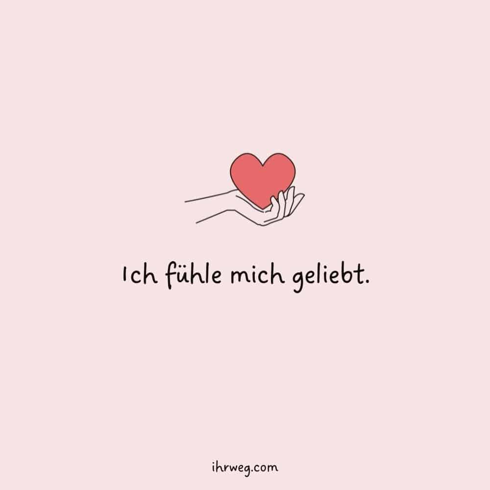 Ich fühle mich geliebt Affirmation 