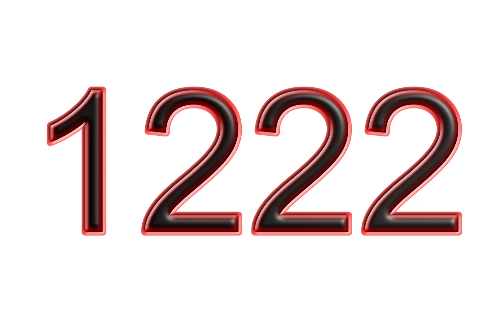 rote Zahl 1222 auf weißem Hintergrund