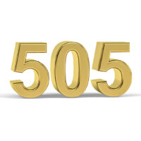 Goldene 3D-Nummer 505