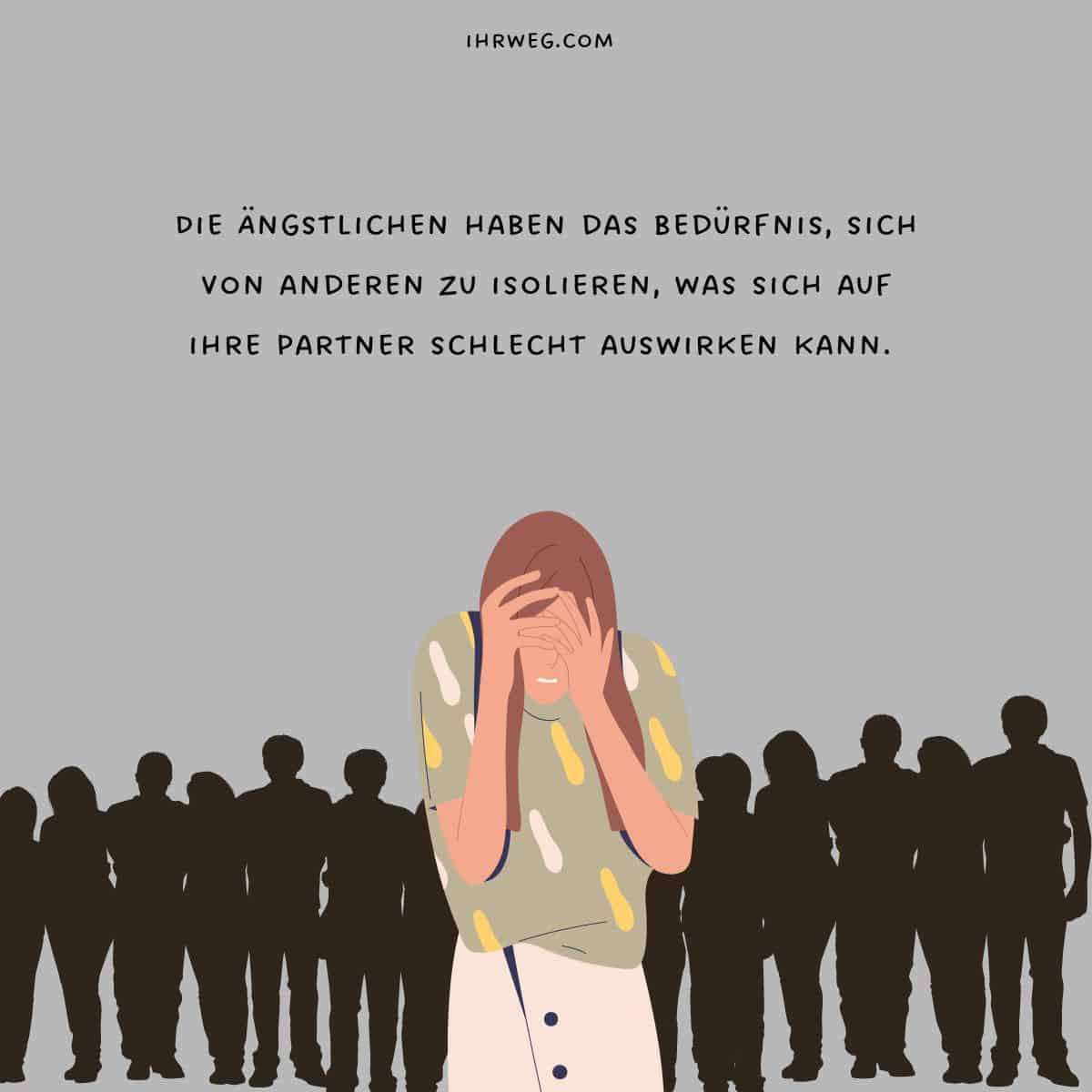 Ängstliche Menschen haben das Bedürfnis, sich von anderen zu isolieren.