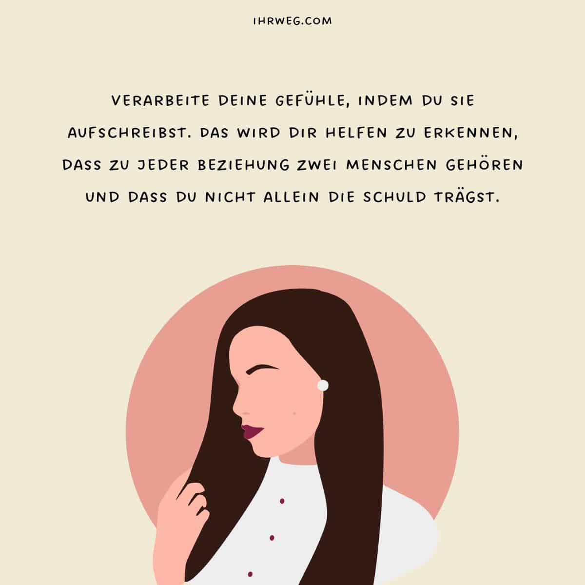 Frau, die ihre Gefühle nach einer Trennung in ein Tagebuch schreiben will