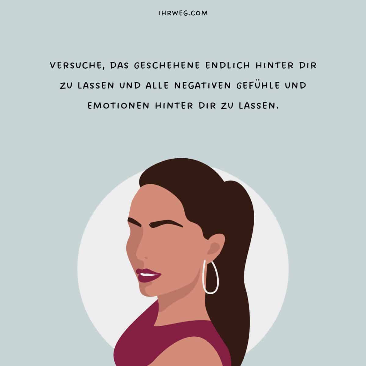 Frau lässt Negativität nach einer Trennung hinter sich