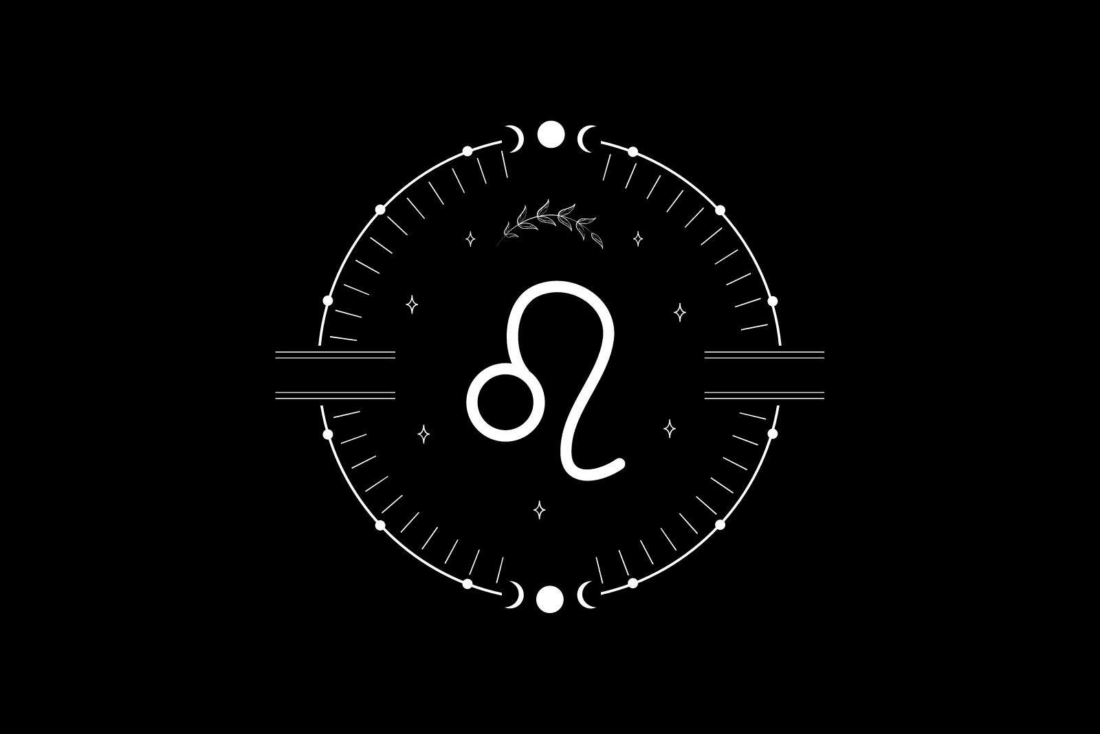 Symbol des Mondzeichens Löwe