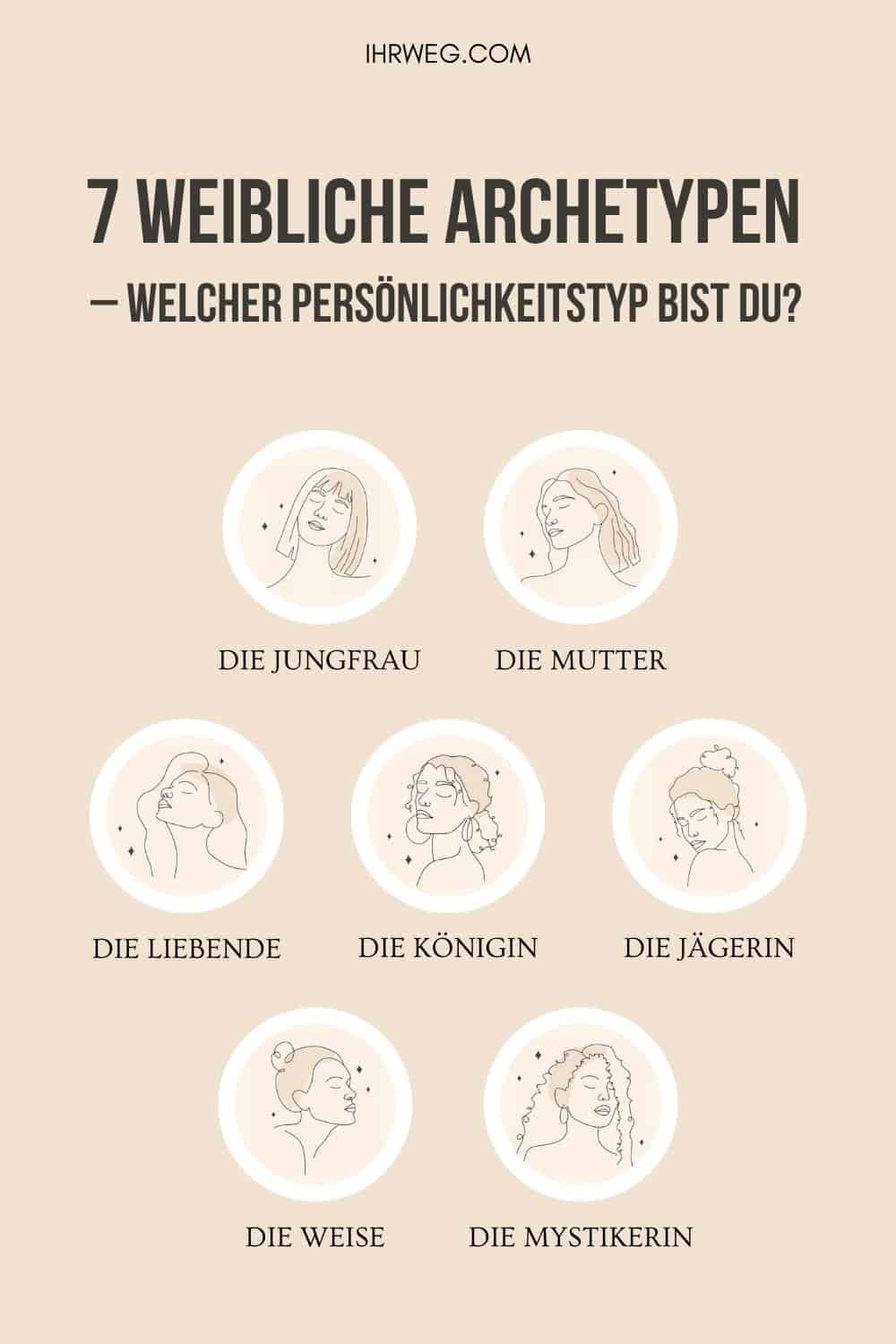 7 weibliche Archetypen – Welcher Persönlichkeitstyp bist du Pinterest