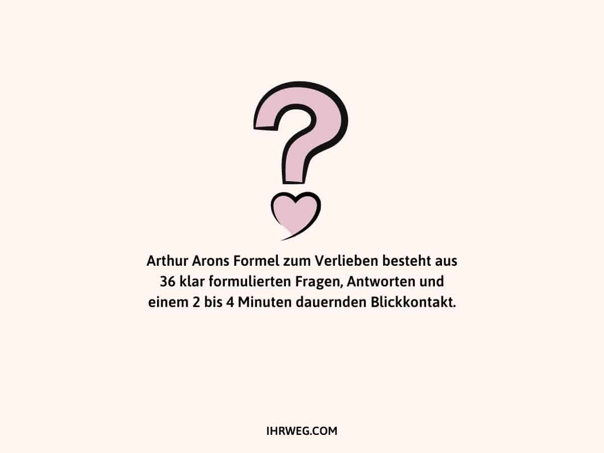 Arthur Arons Formel zum Verlieben besteht aus 36 klar formulierten Fragen