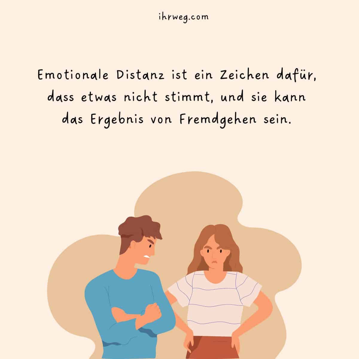 Emotionale Distanz ist ein Zeichen dafür, dass etwas nicht stimmt
