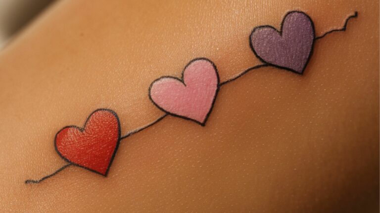 buntes Herz Tattoo
