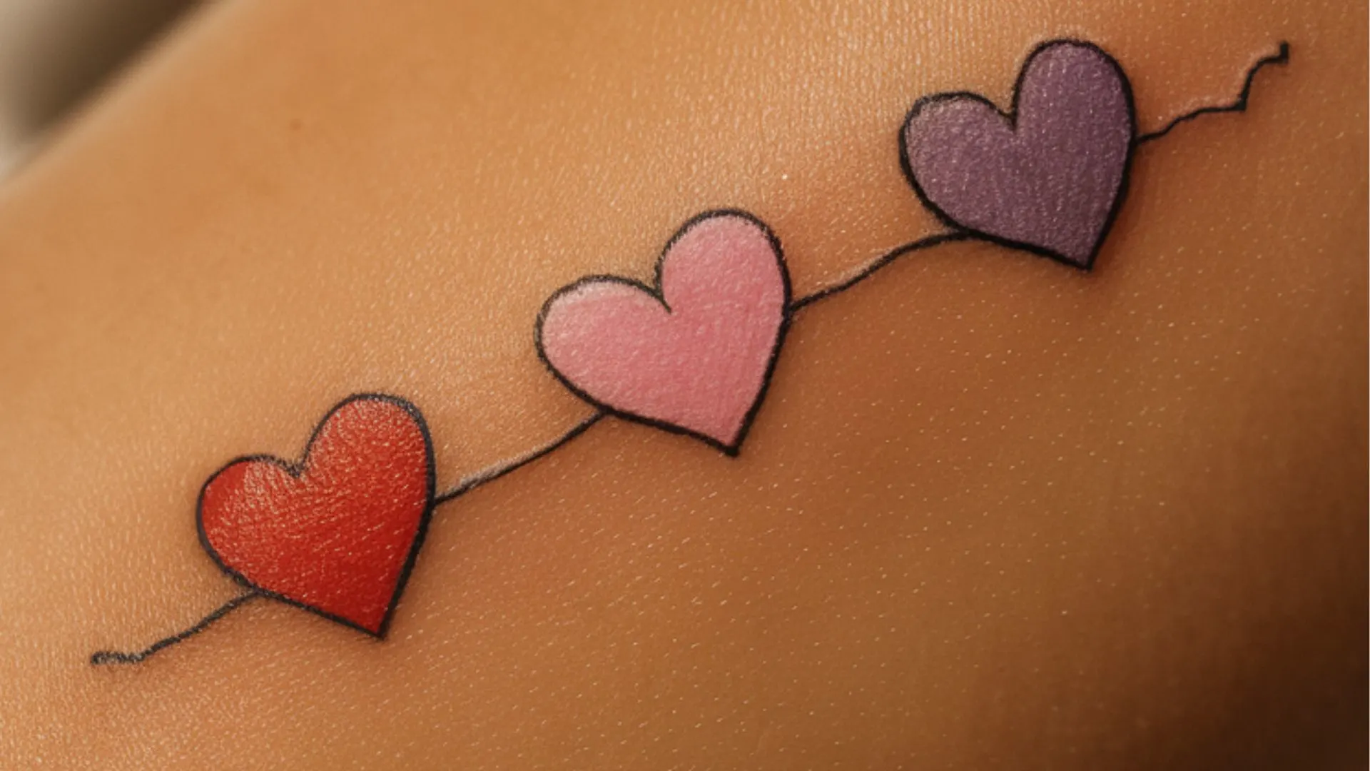 buntes Herz Tattoo