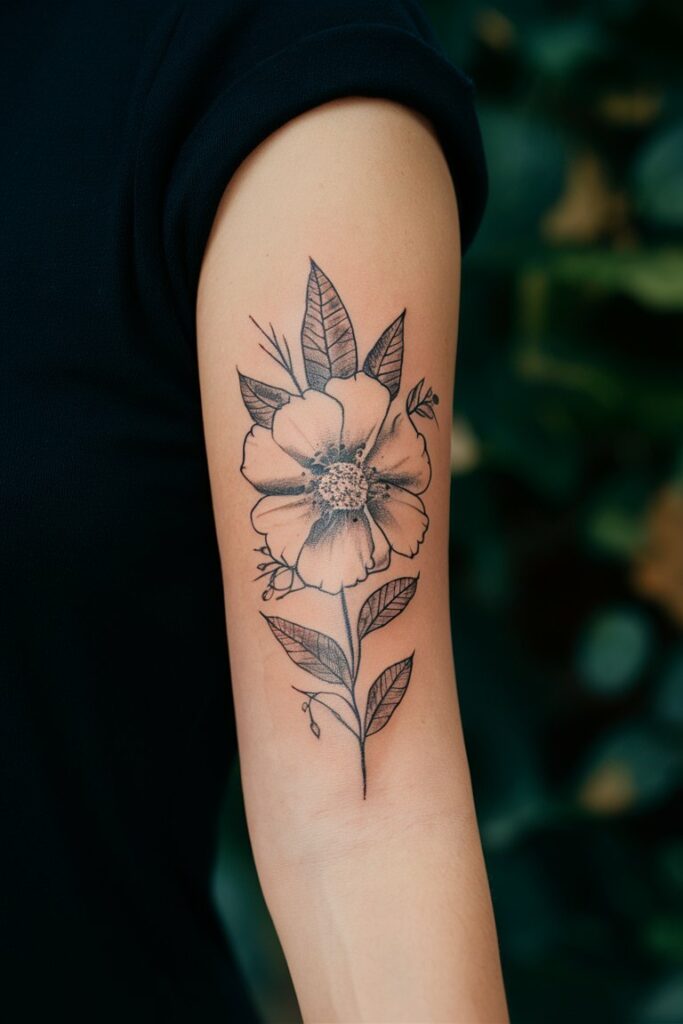 Cooles Blumen Arm-Tattoo