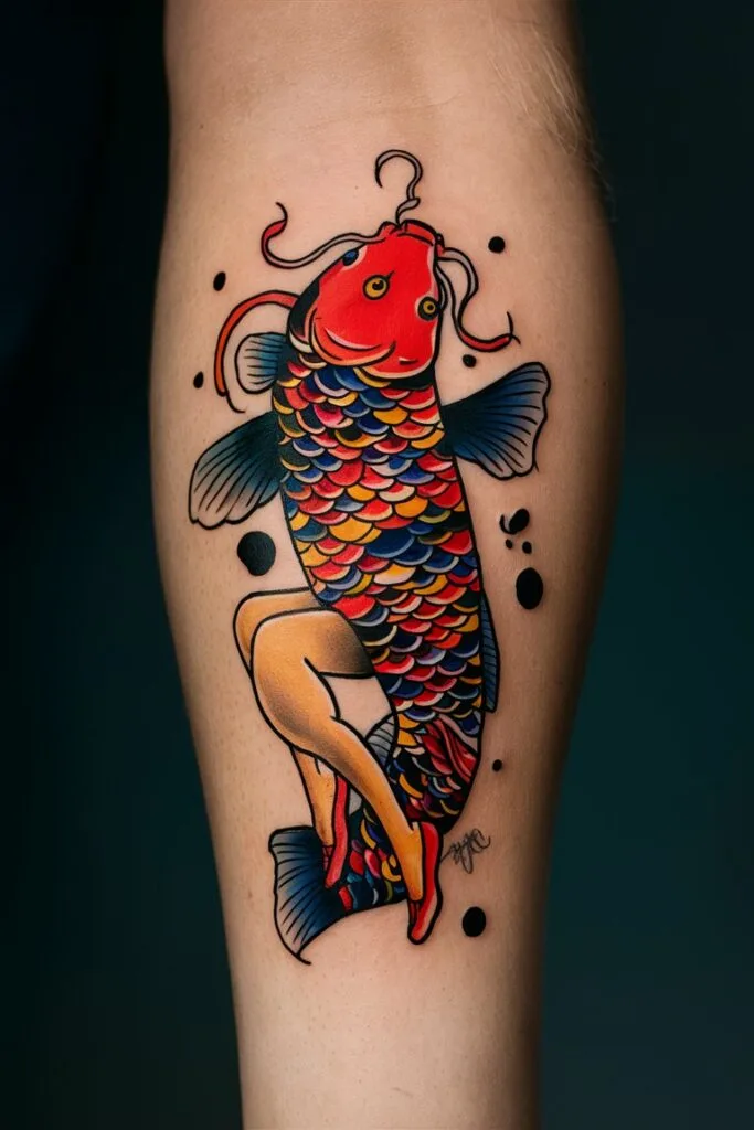 Funky Fisch Tattoo-Design