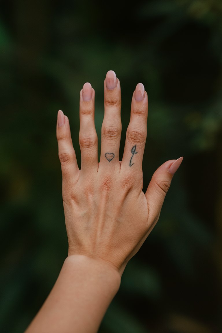 Kleines Finger Tattoo