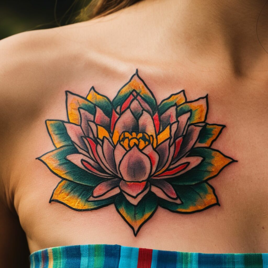 Lotusblumen-Tattoo