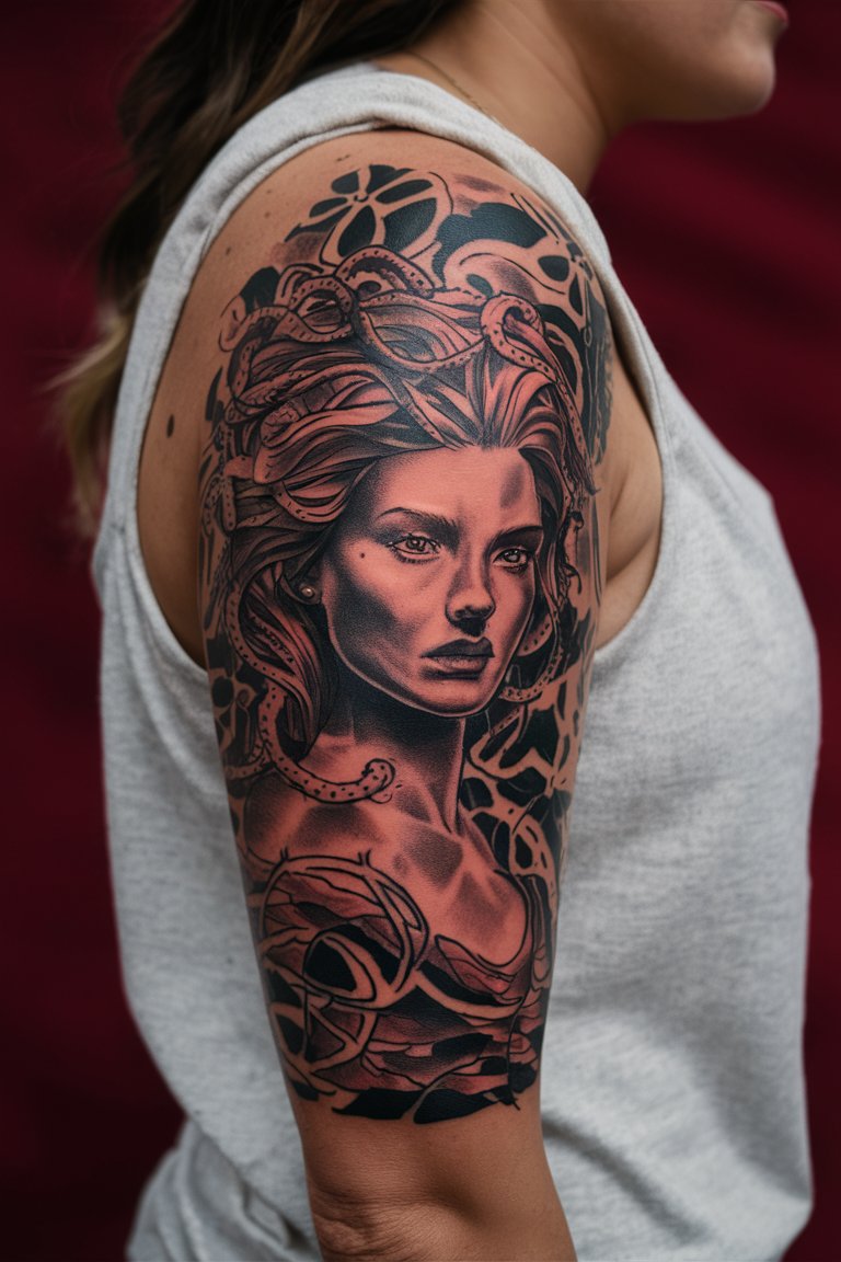 Medusa Halbarm Tattoo