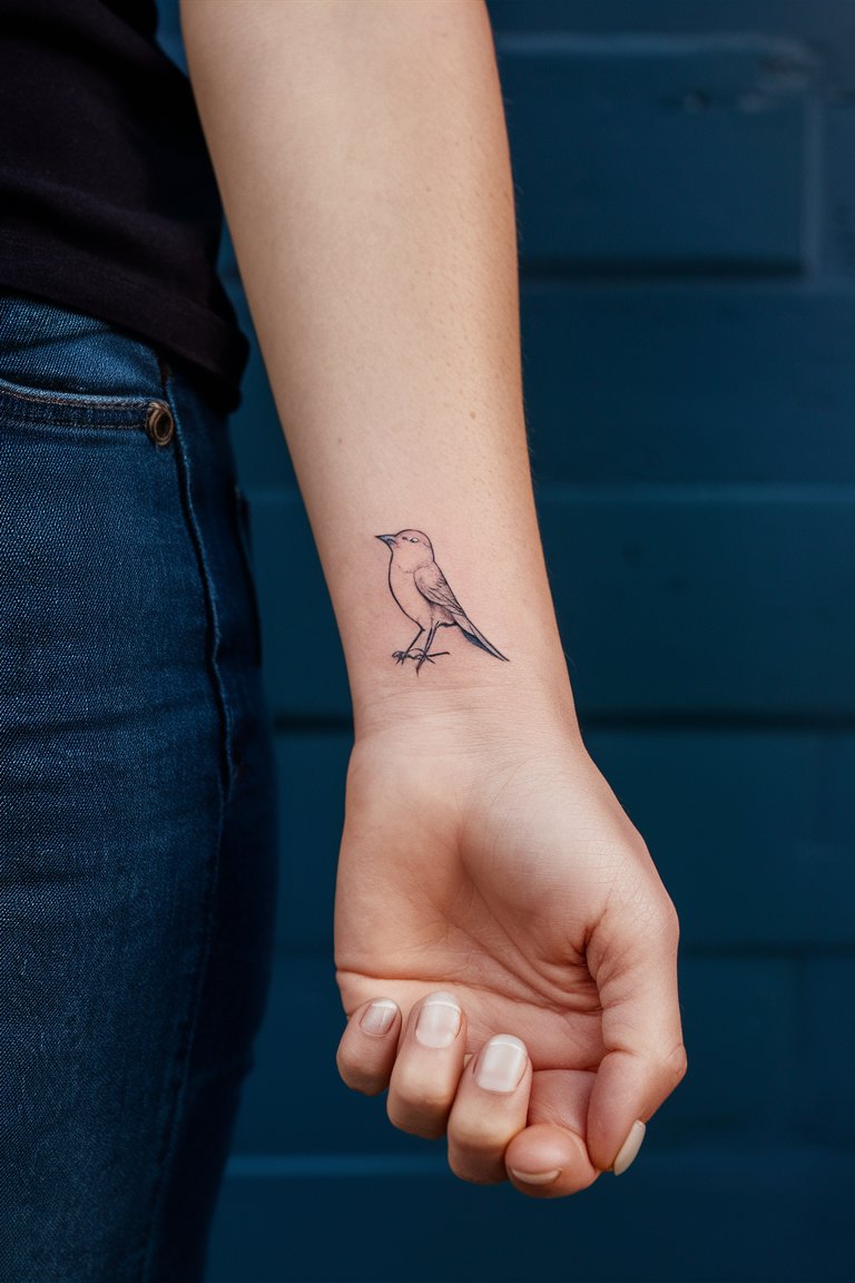 Mini-Vogel-Tattoo