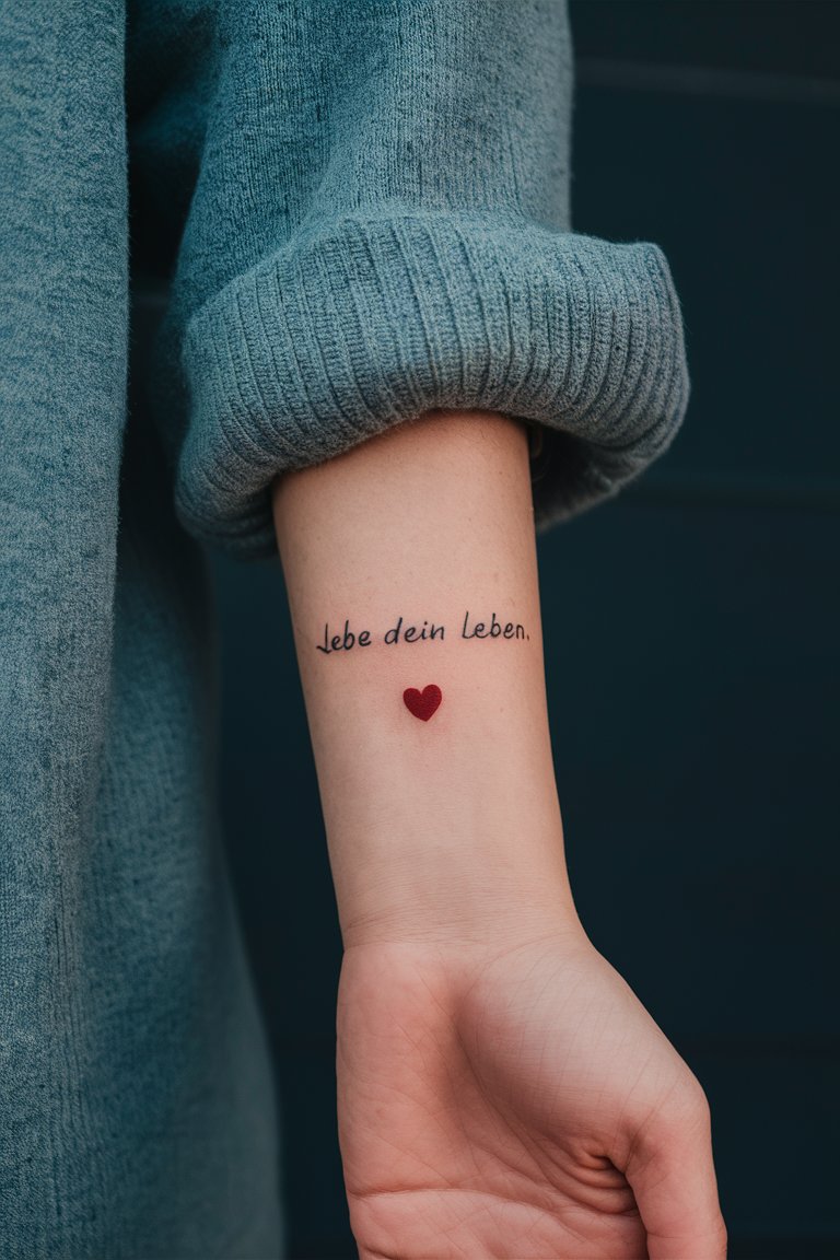 Minimalistisches Schriftzug-Tattoo