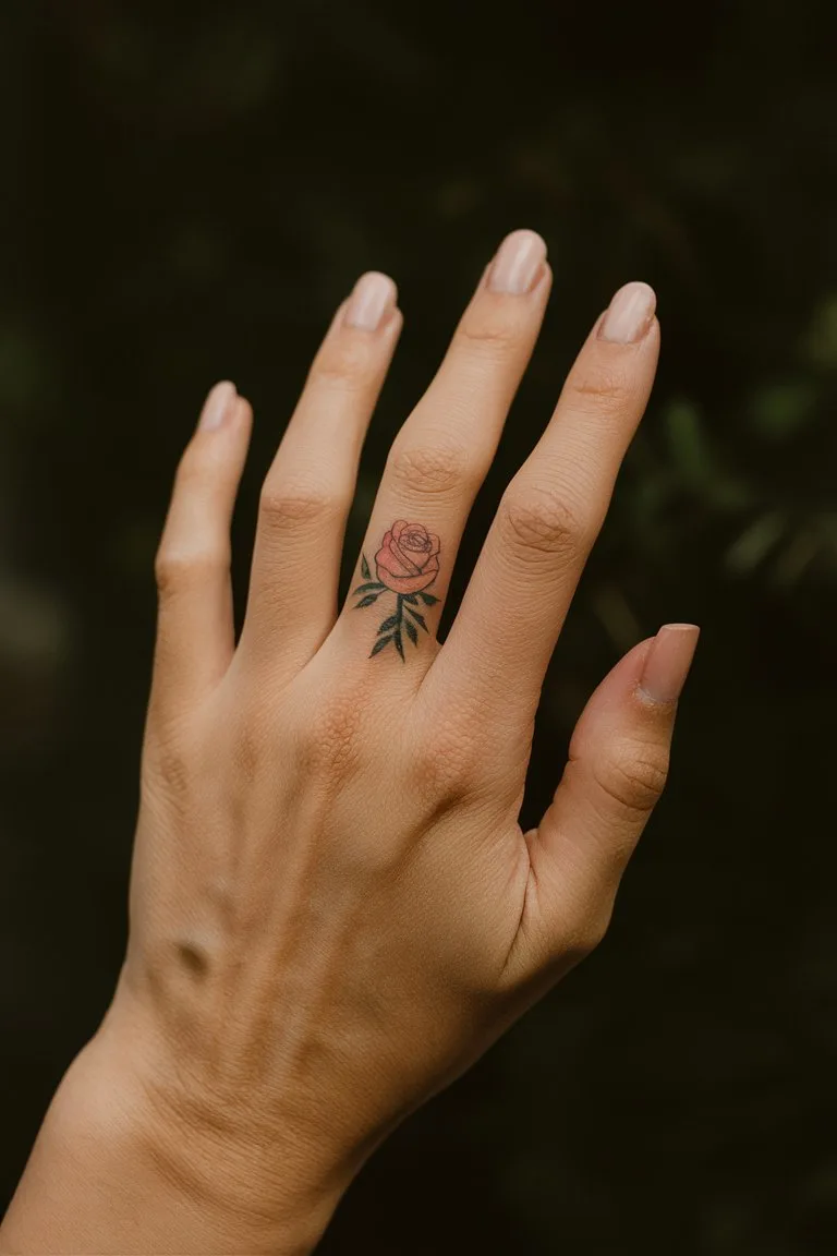 Rosen Finger Tattoo