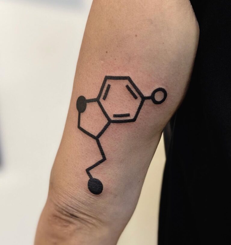 Serotonin Symbol Tattoo 